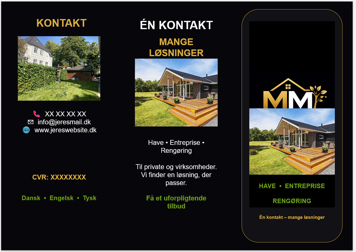 Eksempel på have- og terrassearbejde